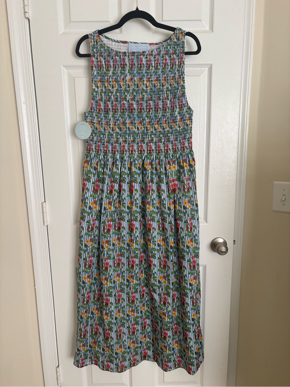 NWT Hill House The Cosima Nap Dress in Geranium Stripe